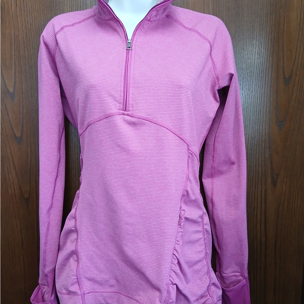 Lululemon Athletica Pink Quarter-Zip Sweatshirt